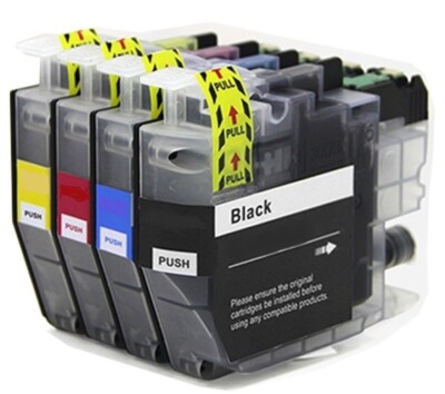 4 x Tintenpatronen BCMY Nicht-OEM Alternative für Brother - LC521 - 500 Seiten