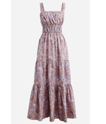 Robe Noire J.Crew à Bretelles Spaghetti - Tricot Stretch à Volants, Taille S