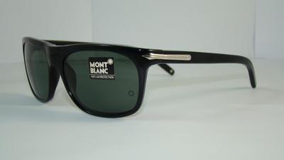 MONT BLANC MB 174 S B5 Black SUNGLASSES Light Green Lens Size 57