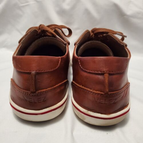 Zapatillas de cuero para hombre Vélez marrones talla 13 - Imagen 4 de 8