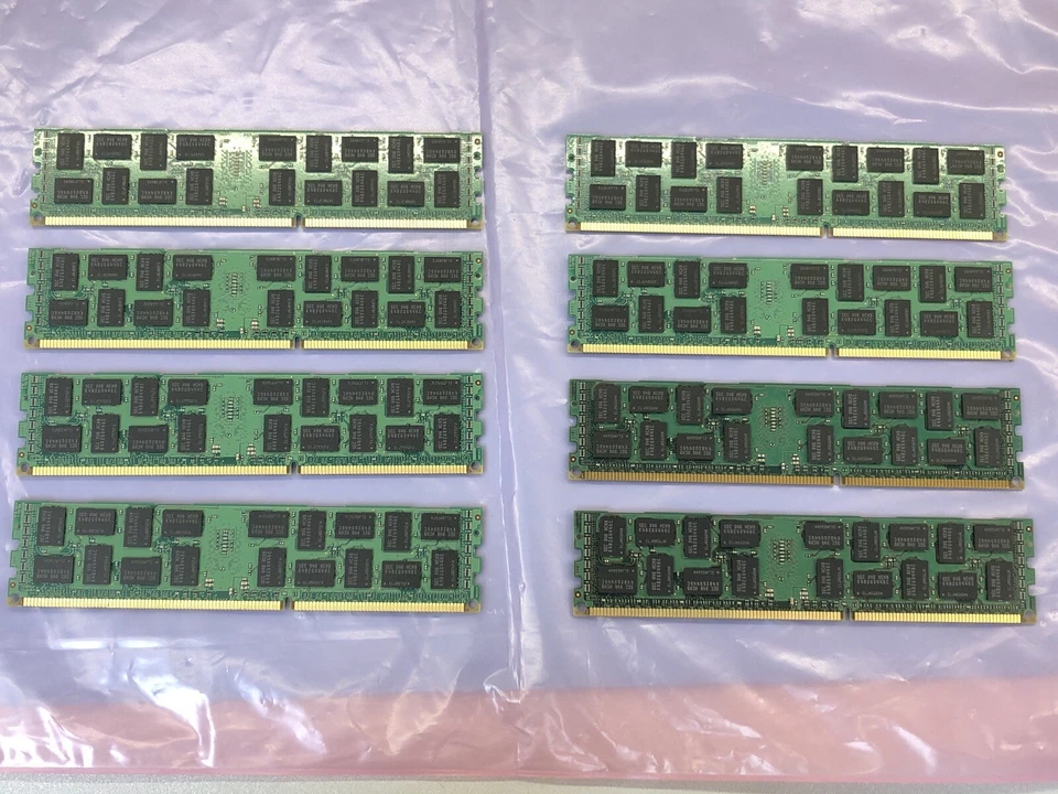 Lote de 8 memorias de servidor Samsung 64 GB (8 GB x 8) 2Rx4 PC3-10600R 00205-071 para HP Dell Foto 2 de 4