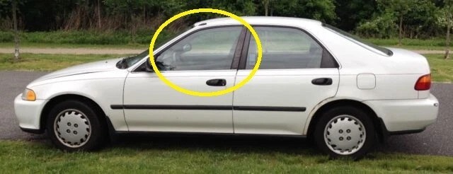 Fits 1992-1995 Honda Civic 4 Door Sedan Left Side Driver Glass Foto 2 de 2