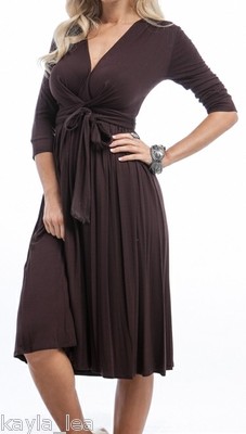 puff sleeve jersey dress Donna Karan Women's Cotton Puff Sleeve Midi Shirt Dress in Kiwi