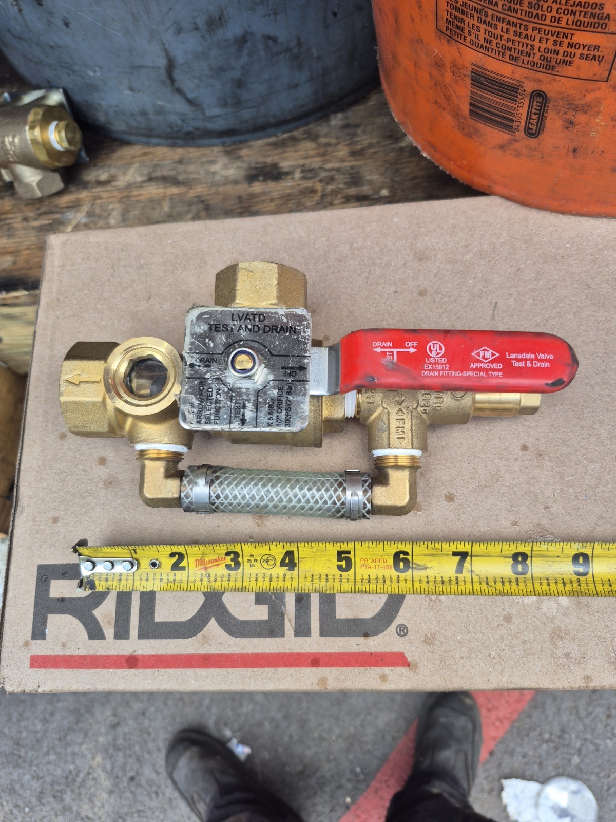 Lansdale K5.6K 1/2-Inch Orifice Test Drain Valve with 1-Inch Pressure Relief 80 PSI