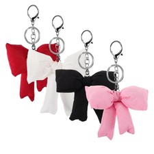 4 Pcs Bowknot Keyring Tassel Bow-knot Keychain Chains Bag Charms for Handbags