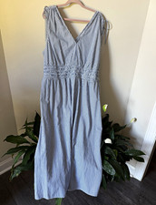 Old Navy Women's Plus 2X Smocked Maxi Sundress V-Neck Sleeveless Stripe