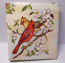 Vintage 1978 Stylecraft  Address Book Male & Female CARDINALS Chipmunk Raccoon