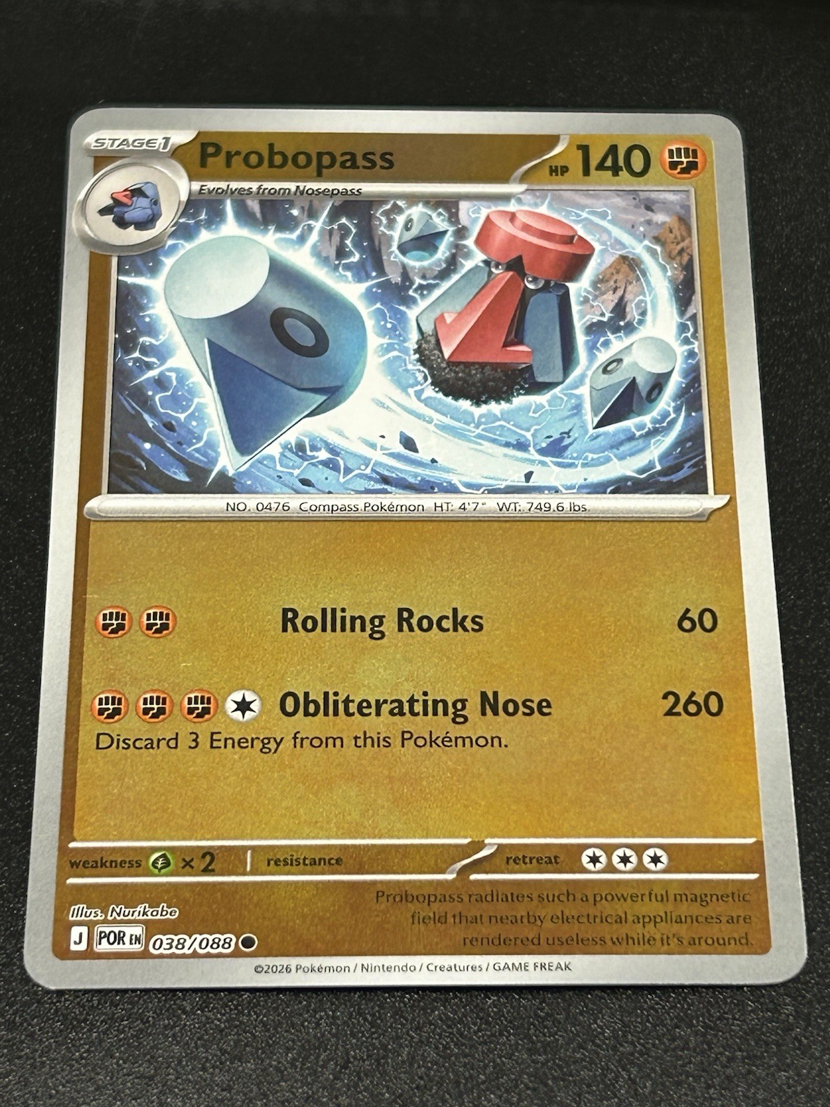 Probopass 038/088 - Reverse Holo - Pokémon TCG: Perfect Order - English NM