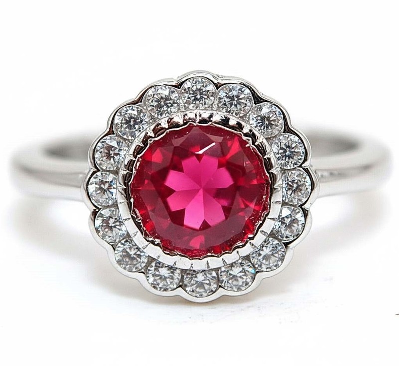 1CT Heat Treated Rubellite Tourmaline 925 Solid Sterling Silver Ring Sz 6 MM3-3