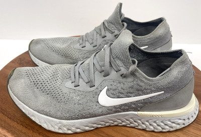 NIKE EPIC REACT FLYKNIT GRAY WOMENS SIZE 9 RUNNING SHOES