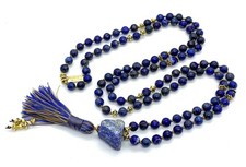 Lapis Mala Beads Necklace, Yoga Gift, 108 Prayer Beads, Yoga Japa Mala
