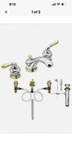 New Sealed Moen Monticello 8" Widespread Faucet 4570 Chrome/Polished Brass