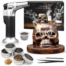 Old Fashioned Smoker Kit, Whiskey Bourbon Cocktail Smoker Kit With 4 Flavored Wo