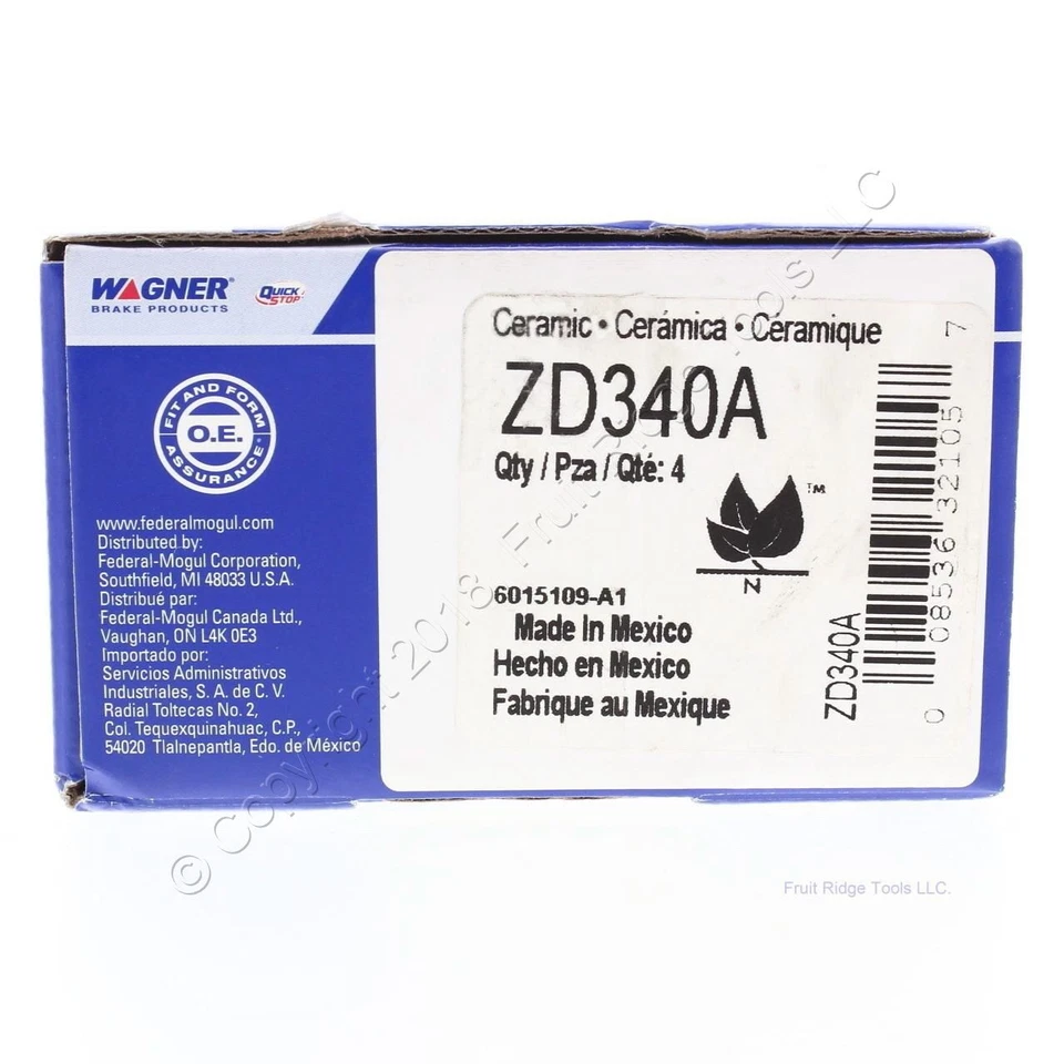 Wagner QuickStop 陶瓷碟刹垫套装 ZD340A 适用于 1997 - 00 2005 捷达 - 后部 — 第 4/4 张图片