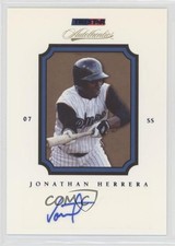 2007 TRISTAR Autothentics Blue Auto 240/250 Jonathan Herrera #56 Auto 3y4