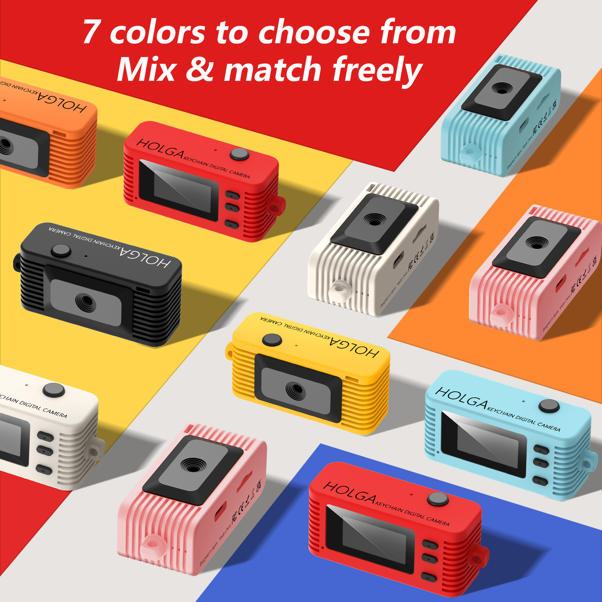Holga DC-01 Keychain Digital Camera Compact Portable Retro Design