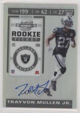 2019 Panini Contenders Optic Holo Prizm Rookie Ticket Trayvon Mullen Jr Auto te6