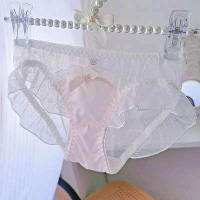 Cute Japanese Princess Girls Briefs Underwear Underpants Low Waist Mesh Panties