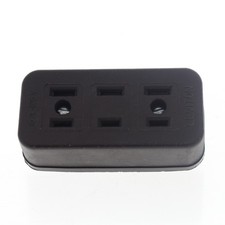 Leviton 303 Brown 15A 2-Prong Female Plug Adapter Connector Electrical Outlet