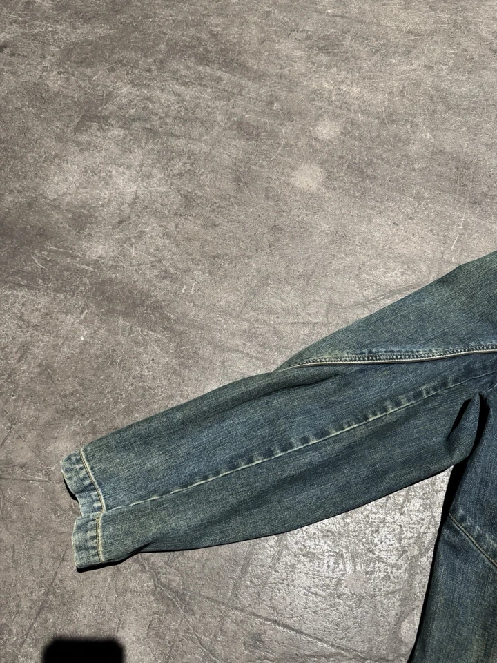 Chaqueta Marithe Francois Girbaud Para Hombre XXL Azul Denim Oscuro Algodón Y2K Años 90 Calle Foto 4 de 4