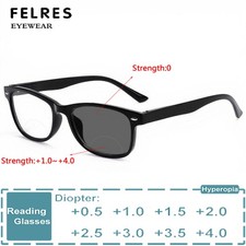 Bifocal Square Photochromic Reading Glasses Women Classic Personality Glasses