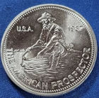 A 1987 Engelhard 1oz Silver American Prospector Round. Vintage!!!