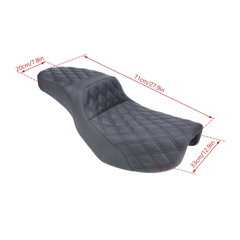 Driver & Passenger Seat For Harley Dyna Super Wide Glide 06-17 Switchback 12-16 - Image 2 of 4