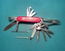 Vintage Victorinox Switzerland Swiss Army Knife Officer Suisse Rostfei 20 Tools