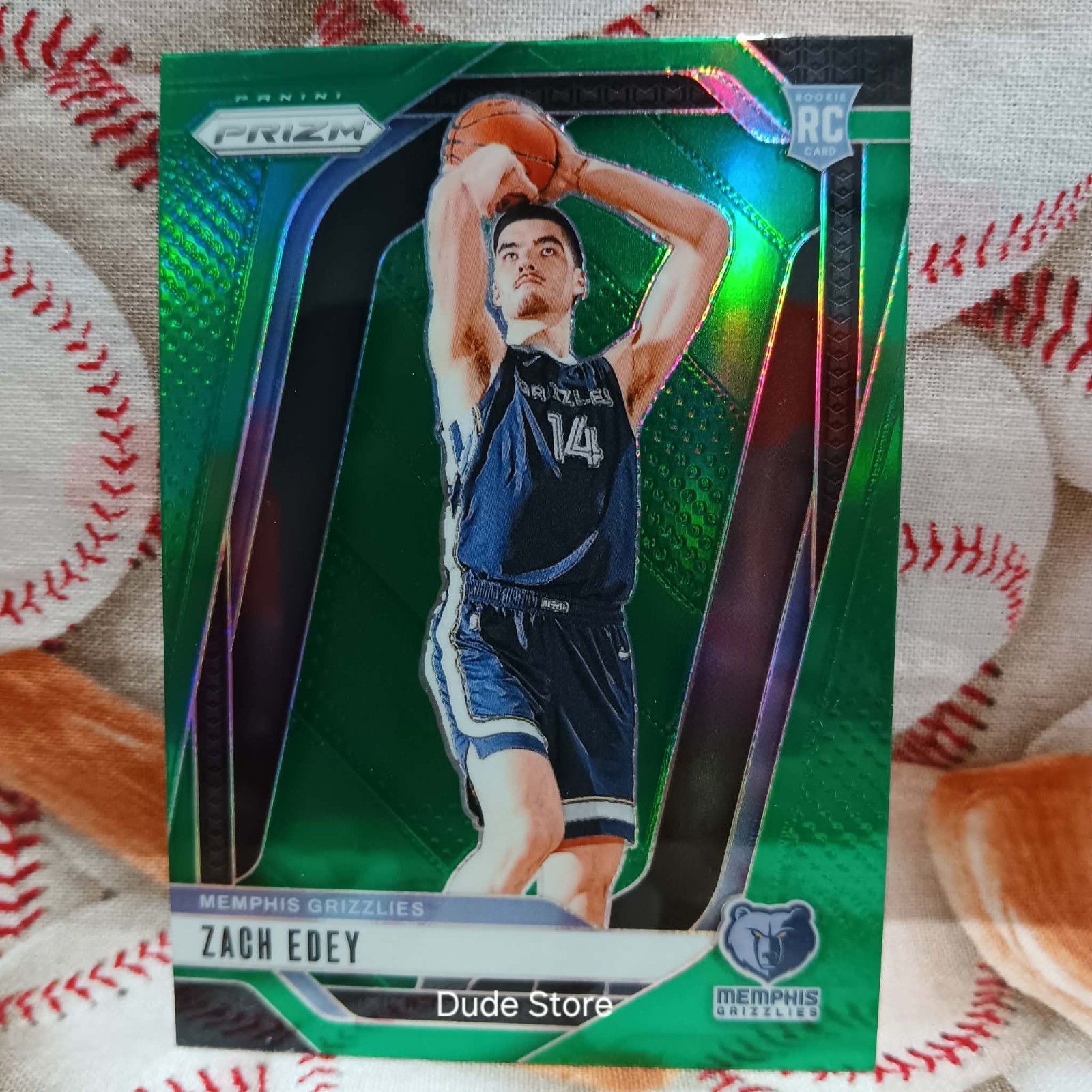 2024-25 Panini Green Prizm - Zach Edey #249 *RC* - Memphis Grizzlies