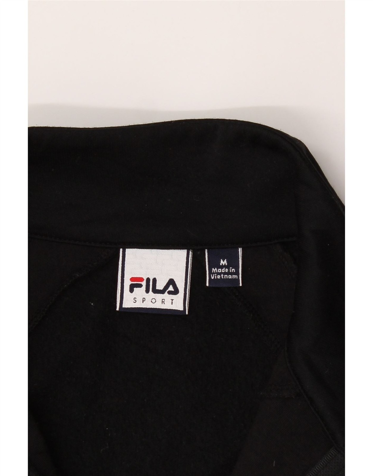 FILA Giacca Top Tuta Donna UK 12 Medium Nero Poliestere BV15