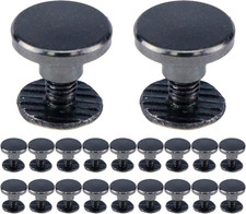 20 Sets Chicago Screws Rivets Light Black Binding Post Screw Metal round Cross H