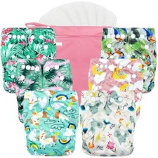 6 Pa ales De Tela Para Bebe Nadar Ecologicos 0-24 Meses Beb s Reutilizables Set