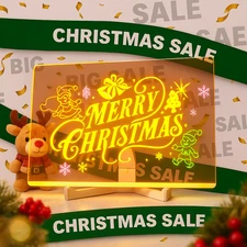 LED Drawing Board for Kids, Acrylic Dry Erase Light-Up Board with Stand Markers 