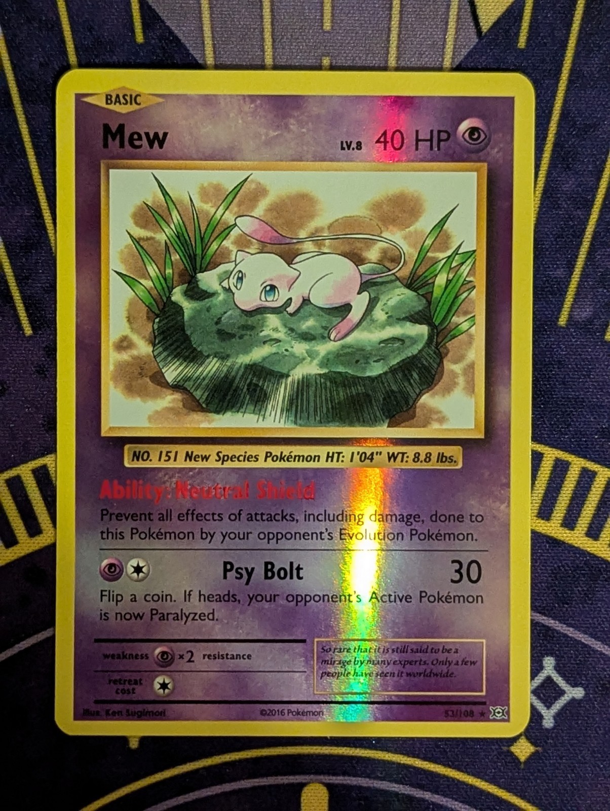 Pokemon TCG Mew Reverse Holo Rare XY Evolutions 53/108 NM