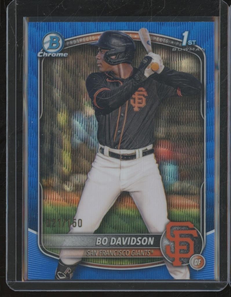 2025 Bowman Chrome BO DAVIDSON 1st Prospect Blue Wave Refractor /150 JA780