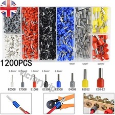 1200PCS Electrical Wire Connectors Cord Pin End Bootlace Ferrule Crimp Terminals