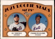 2021 Topps Heritage #155 Mets 2021 Rookie Stars (Ali Sanchez / Franklyn Kilome)