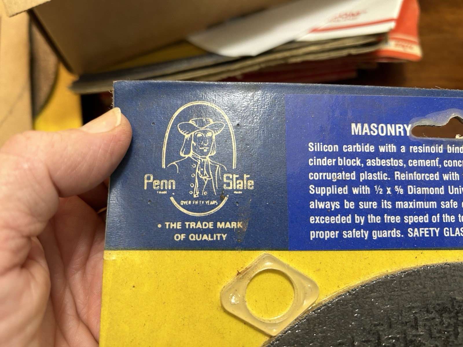 2 - 8" Masonry silicon blades vintage ..New Pennsylvania saw #295M cut off wheel