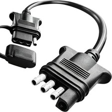 12-inch 4-pin Trailer Connector 18 Awg Heavy Duty Shielded 4-way Flat Trailer