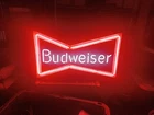 Large Budweiser Bowtie Neon Sign Big Vintage Antique - working - 30in vintage