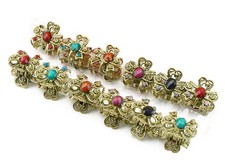 12PCS Women Lady Vintage Metal Mini Jaw Clip Rhinestone No-Slip Hair Claw Sma...