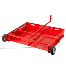 2 in 1 Manure Fork&Behind Trailer,Versatile Lawn Sweeper Tow Behind,Yard Sweeper