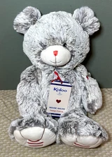 Kaloo Rouge Teddy Bear Stuffed Plush Gray France Floppy Super Huggable Soft NWT