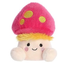 Aurora Palm Pals Favio Fluffy Mushroom Pink 5" 33849 Plush Stuffed Animal Toy