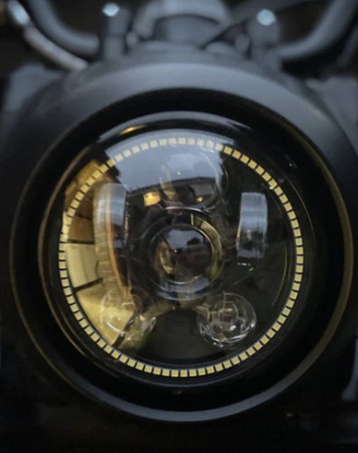 Eagle Lights 5 3/4" LED Headlight Kit with Halo Ring 4 Harley Davidson & Indian - Picture 3 of 8