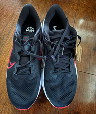 Nike Men  s Quest 6 Running Shoes Low Top Lace Up Mesh Black/Red/White