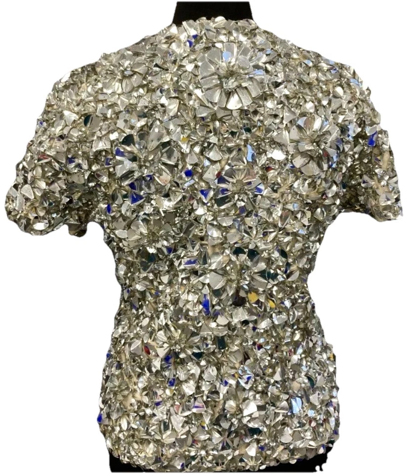 Gorgeous Ladies Burberry PRORSUM Linen Sequin & Beaded Jacket Size 10 BNWT - Image 3 of 4