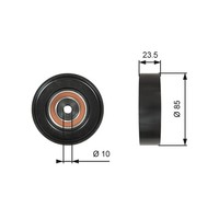 Gates Umlenk-/FüHrungsrolle Keilrippenriemen Drivealign™ T36274 FüR Vitara JT 2