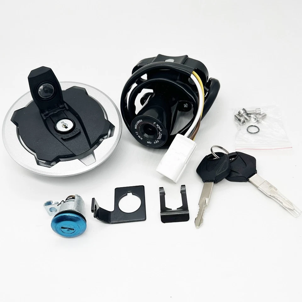 Ignition Switch Gas Cap Seat Lock Set & 2x Keys For Kawasaki Z650 ABS 2020-2022 - Imagem 2 de 4
