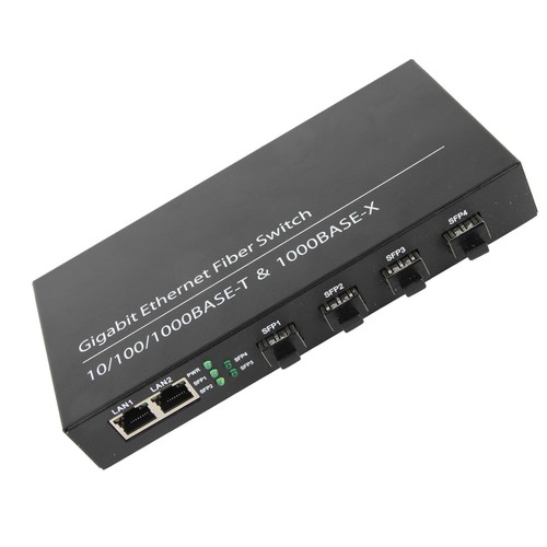 SFP Ethernet Fiber Switch Up To 120km 4 Optical Port 2 Electrical Port 10 100 DB